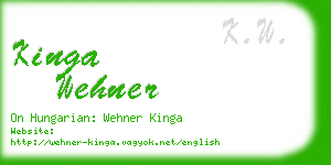 kinga wehner business card